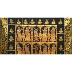 Pichwai Painting ~ Krishna Darbaar ~ { 4 X 4.5  Feet }